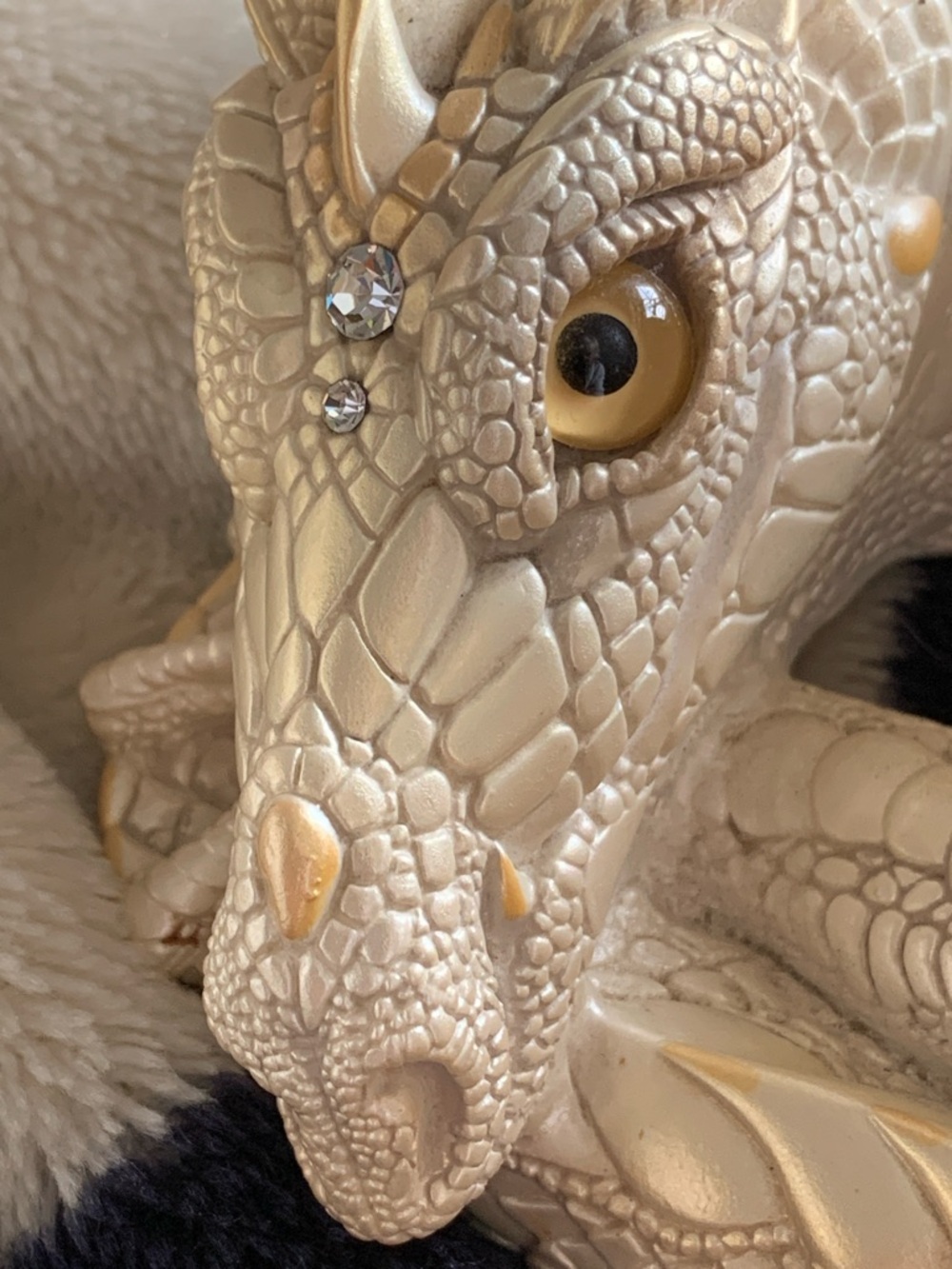 Windstone Editions sculpture retired rare vintage 90s gold Dragon